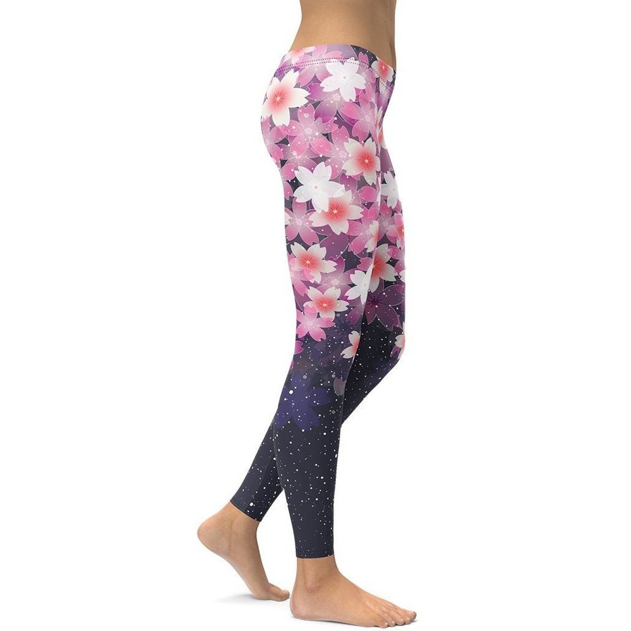 Abstract Flower Leggings - FiercePulse - Premium Workout Leggings - Yoga Pants