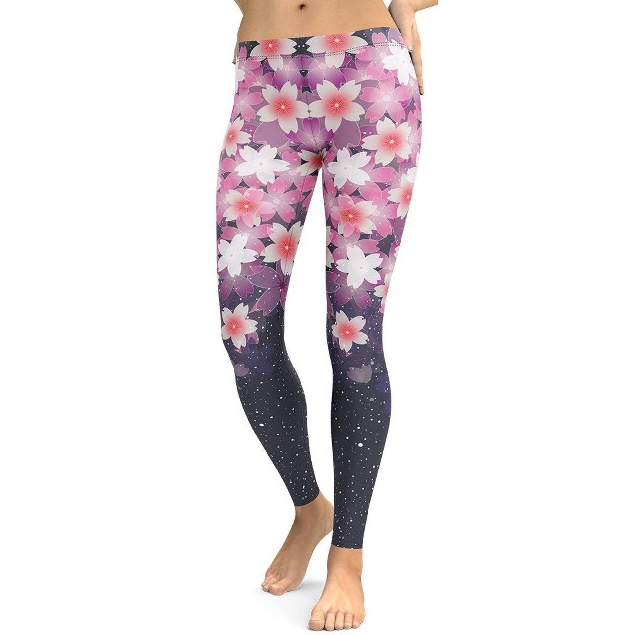 Abstract Flower Leggings - FiercePulse - Premium Workout Leggings - Yoga Pants