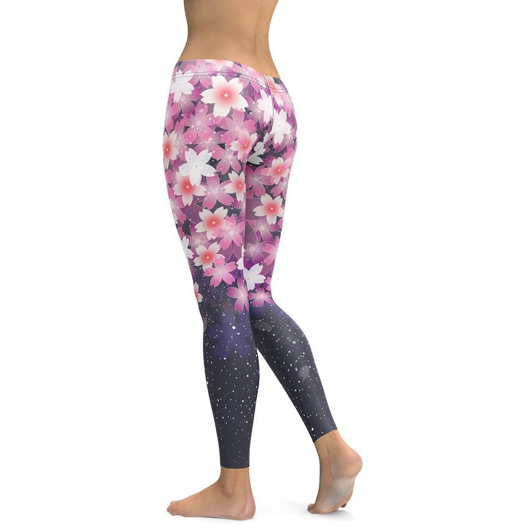 Abstract Flower Leggings - FiercePulse - Premium Workout Leggings - Yoga Pants
