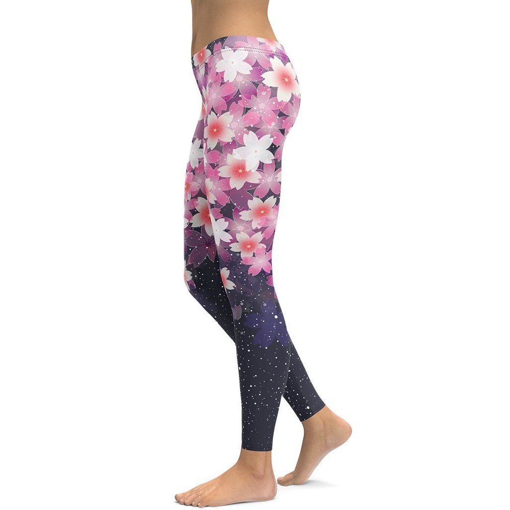 Abstract Flower Leggings - FiercePulse - Premium Workout Leggings - Yoga Pants