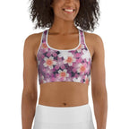 Abstract Flower Sports Bra