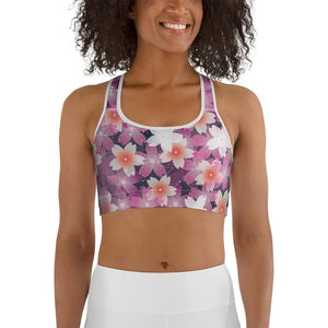 Abstract Flower Sports Bra