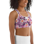 Abstract Flower Sports Bra