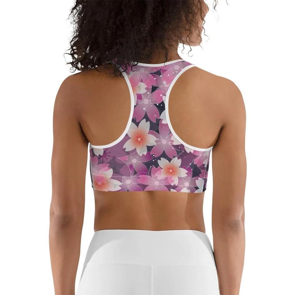 Abstract Flower Sports Bra