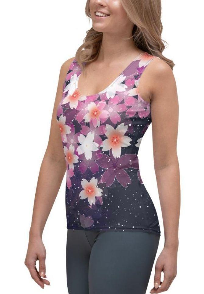 Abstract Flower Tank Top