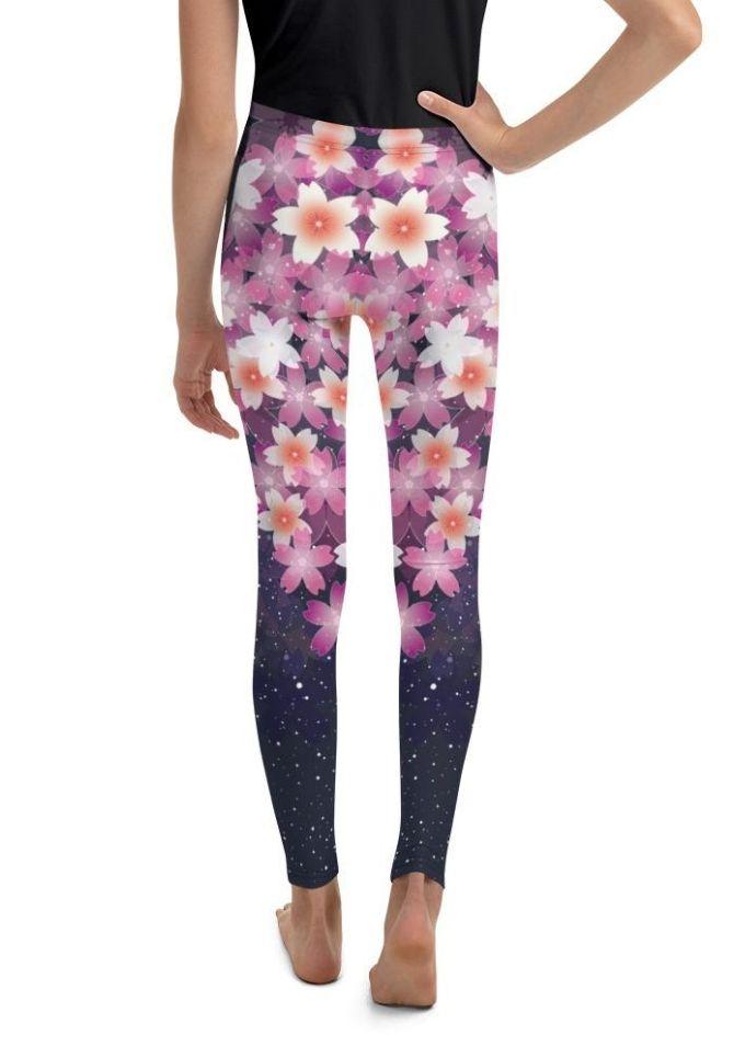 Abstract Flower Youth Leggings