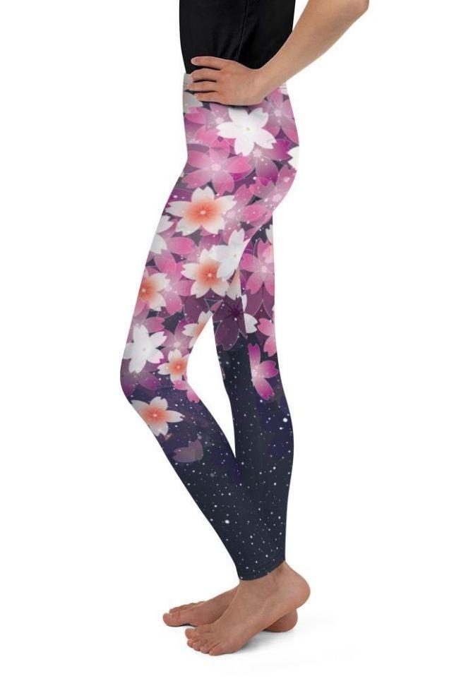 Abstract Flower Youth Leggings