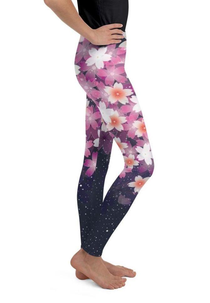 Abstract Flower Youth Leggings