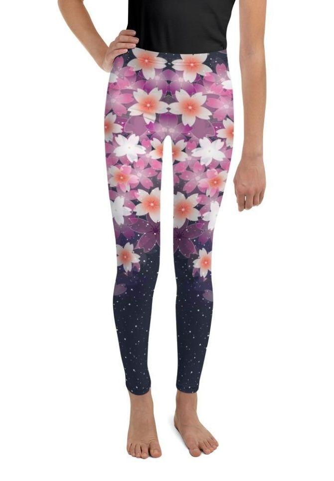 Abstract Flower Youth Leggings