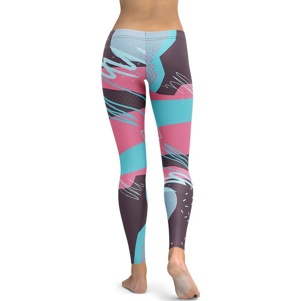 Abstract Print Leggings - FiercePulse - Premium Workout Leggings - Yoga Pants