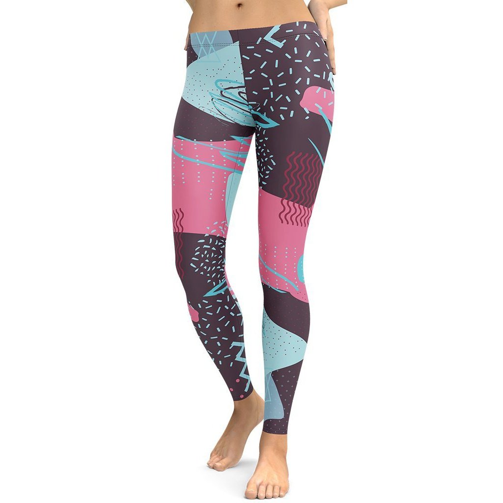 Abstract Print Leggings - FiercePulse - Premium Workout Leggings - Yoga Pants