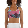 Abstract Print Sports Bra