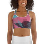 Abstract Print Sports Bra
