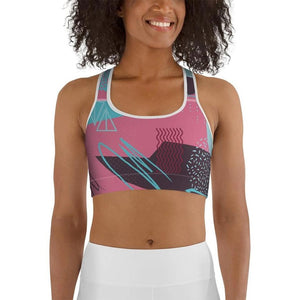 Abstract Print Sports Bra