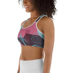 Abstract Print Sports Bra