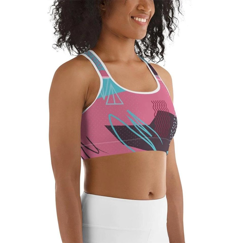 Abstract Print Sports Bra
