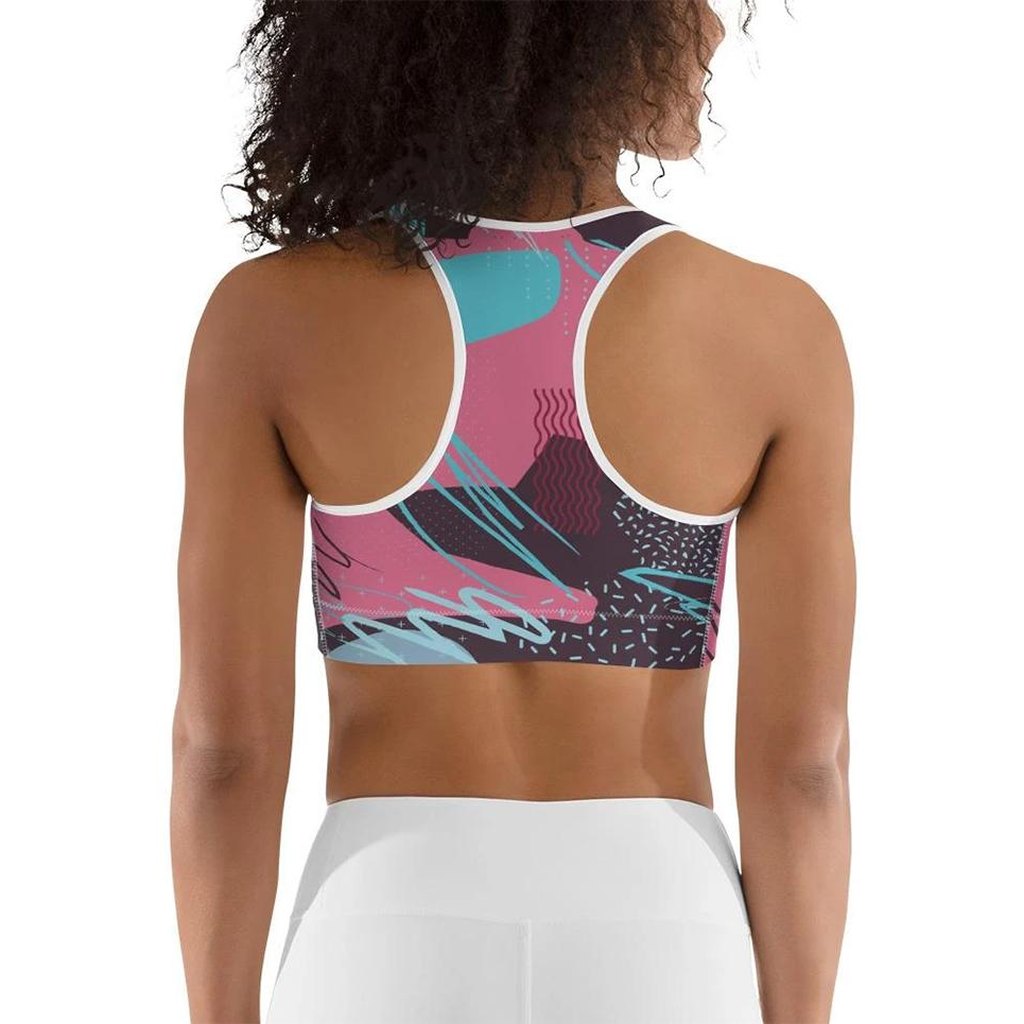 Abstract Print Sports Bra
