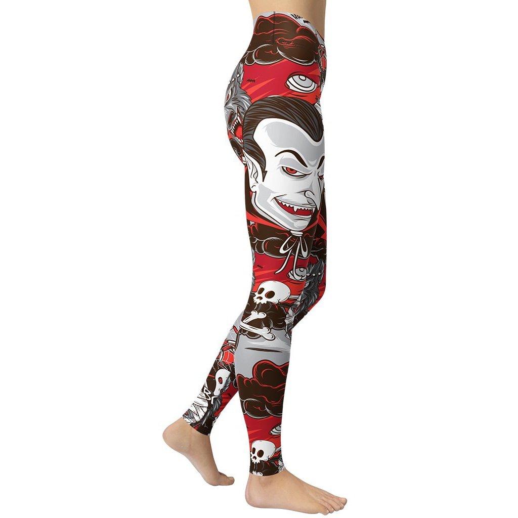 All the Horrors of Halloween Yoga Leggings - FiercePulse - Premium Workout Leggings - Yoga Pants