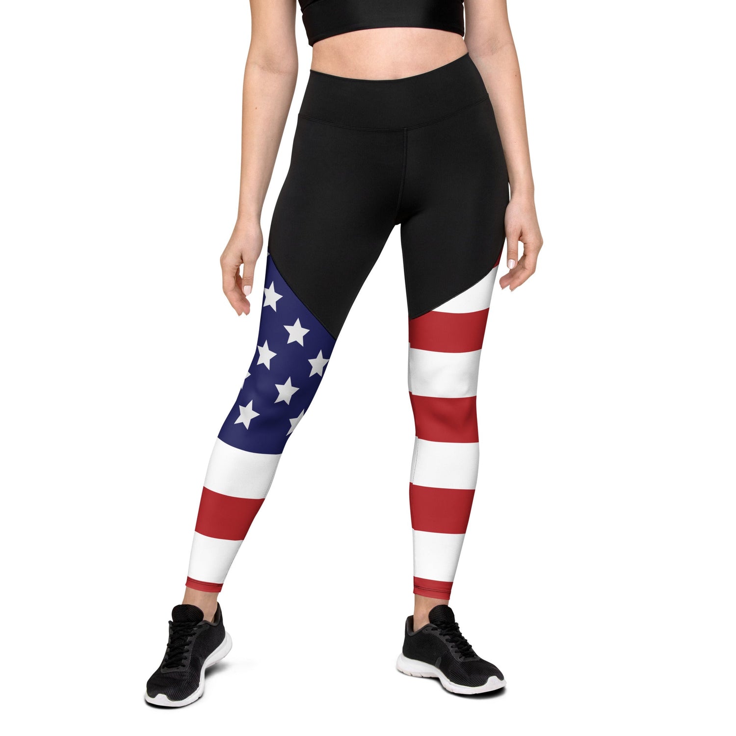 American Flag Compression Leggings: Women's Patriotic Outfits | FIERCEPULSE