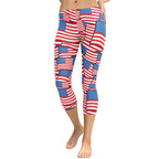 American Flag Pattern Capris