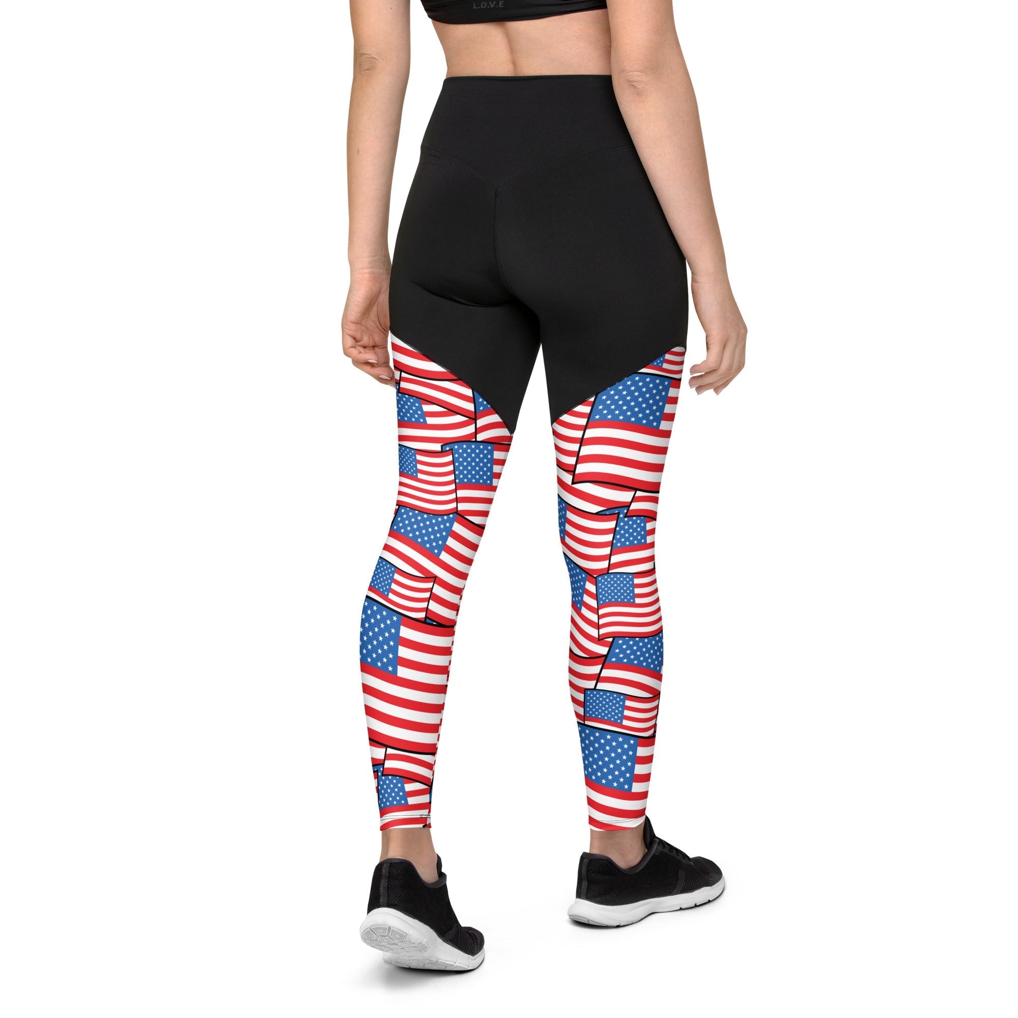 American Flag Pattern Compression Leggings: Women's Patriotic Outfits