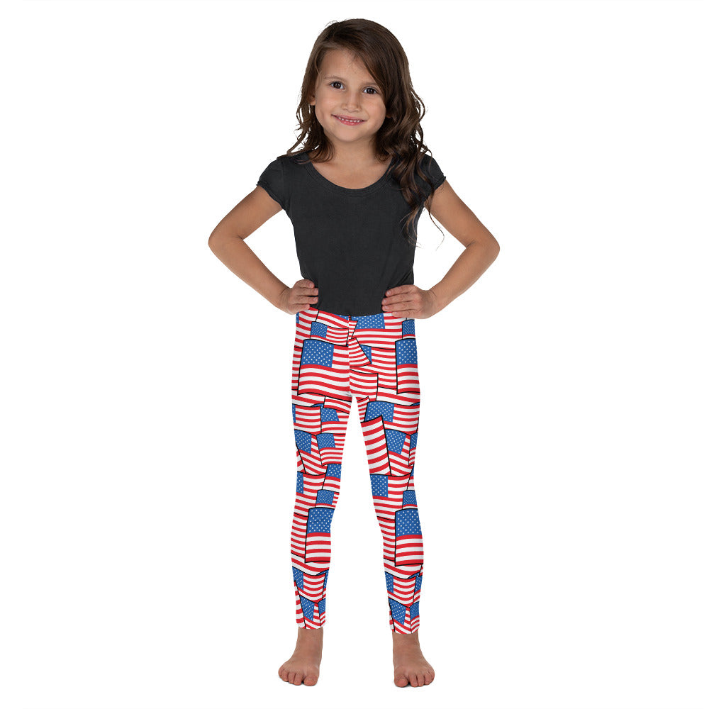 American Flag Pattern Kid's Leggings