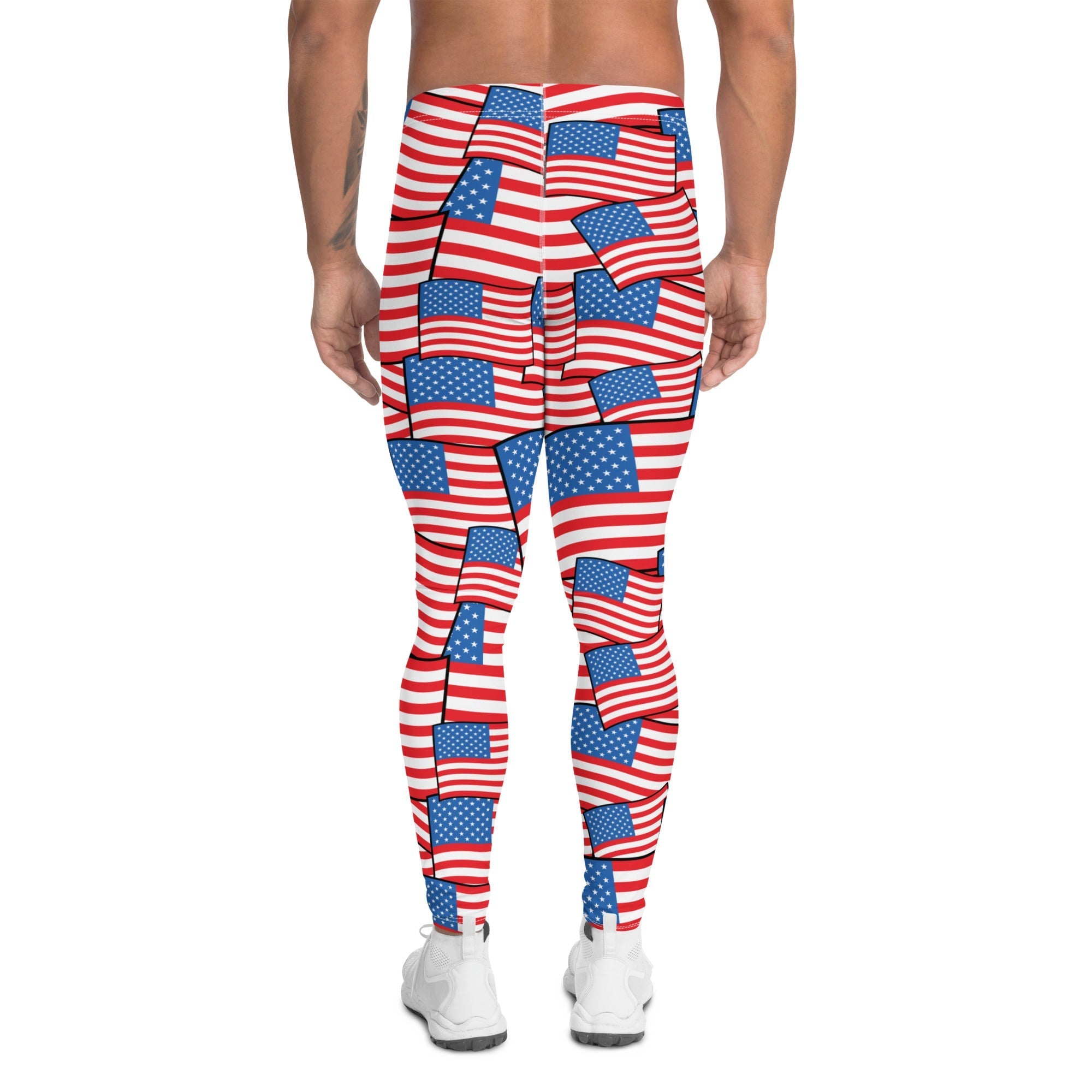 American Flag Pattern Men's Leggings