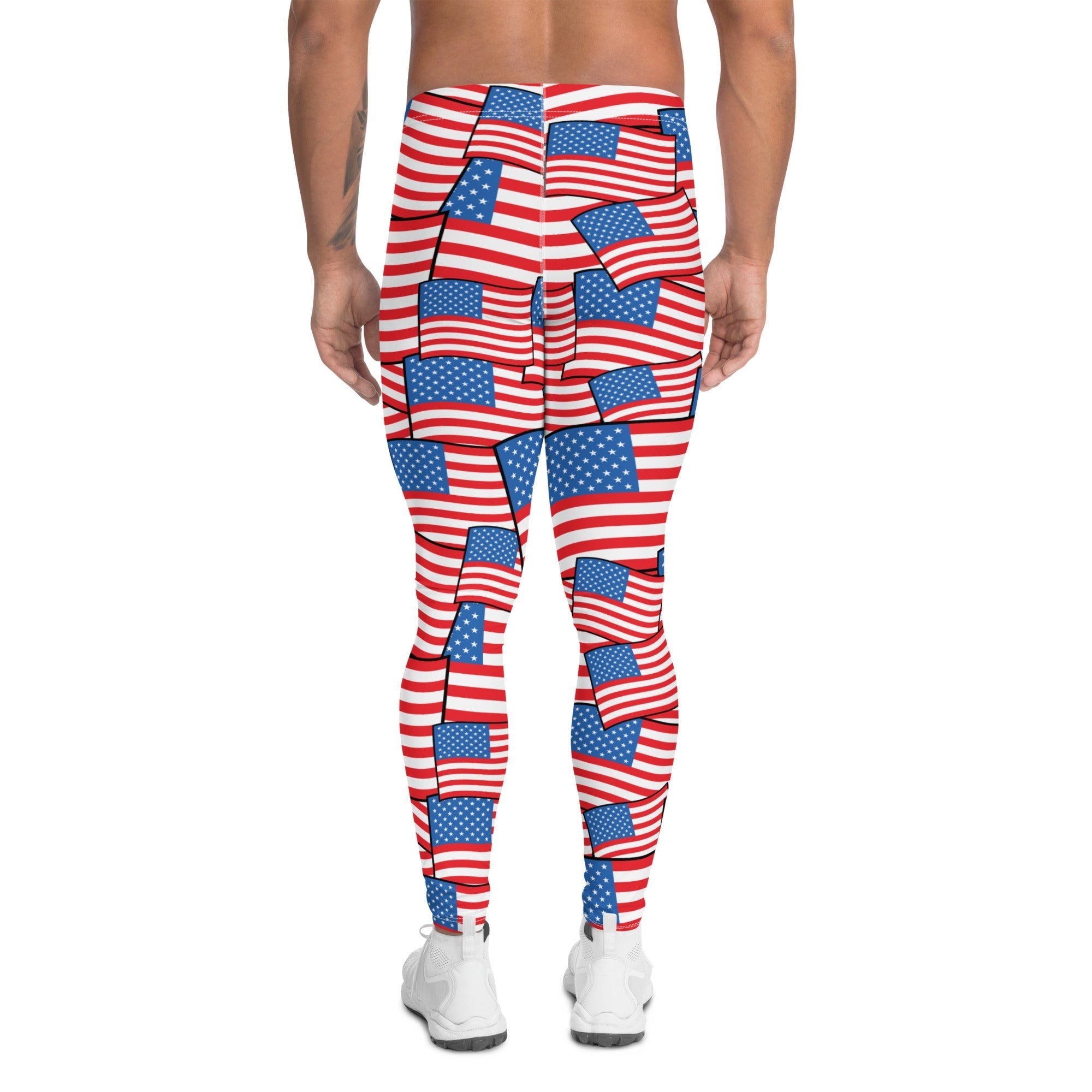 American Flag Pattern Men's Leggings