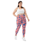 American Flag Pattern Plus Size Leggings