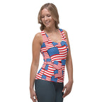 American Flag Pattern Tank Top
