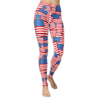 American Flag Pattern Yoga Leggings