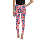 American Flag Pattern Youth Leggings