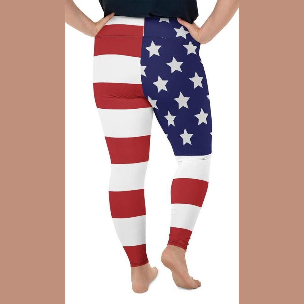 American Flag Plus Size Leggings