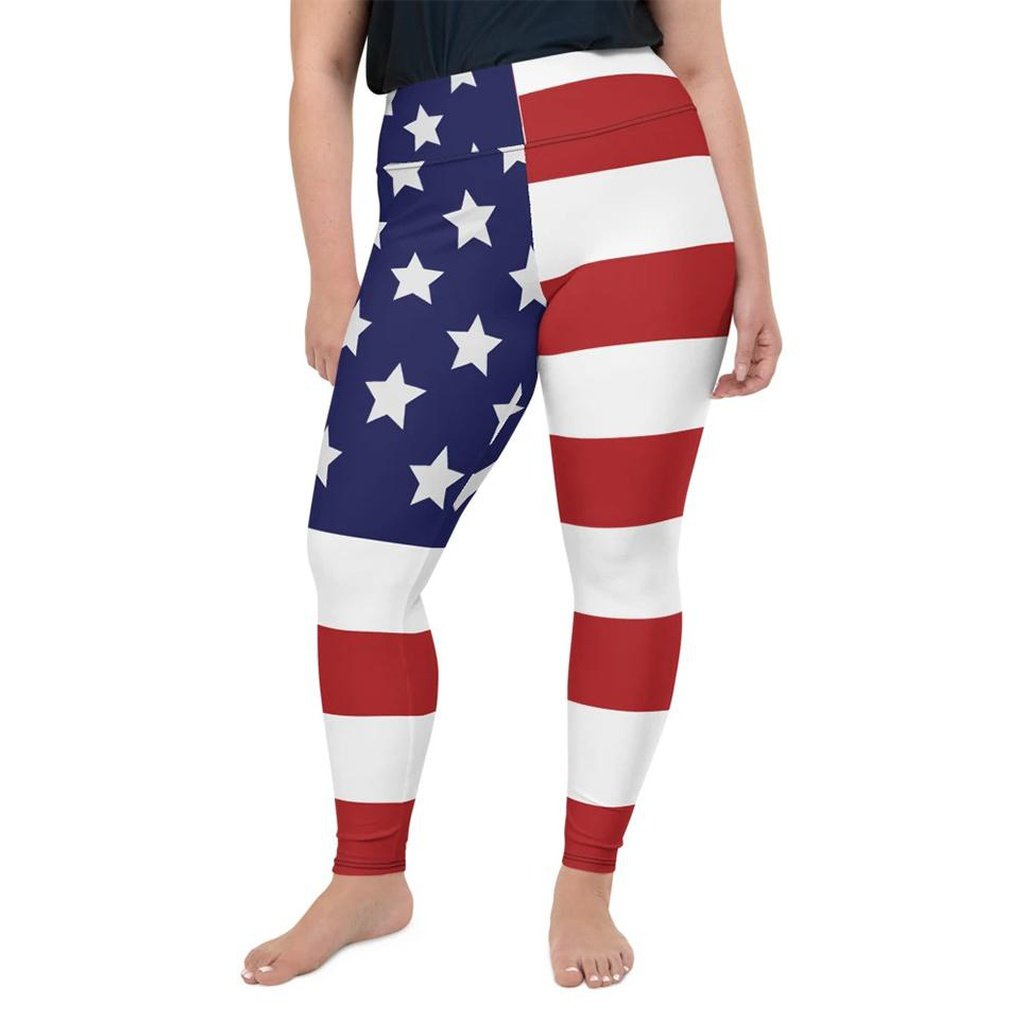 American Flag Plus Size Leggings