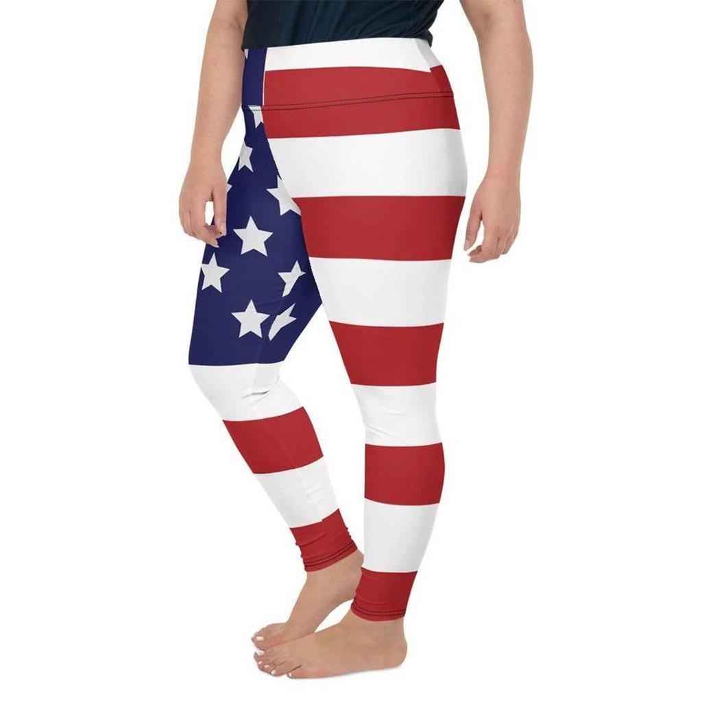 American Flag Plus Size Leggings