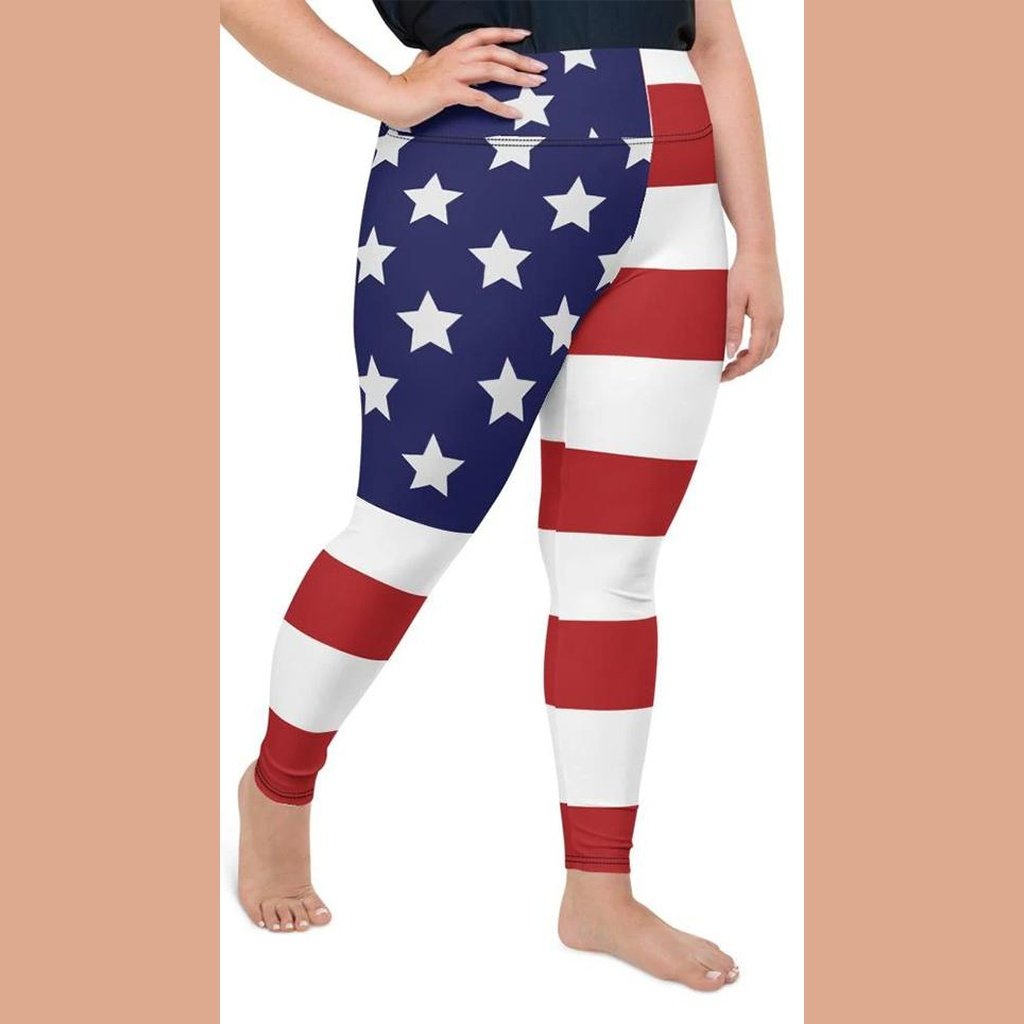 American Flag Plus Size Leggings