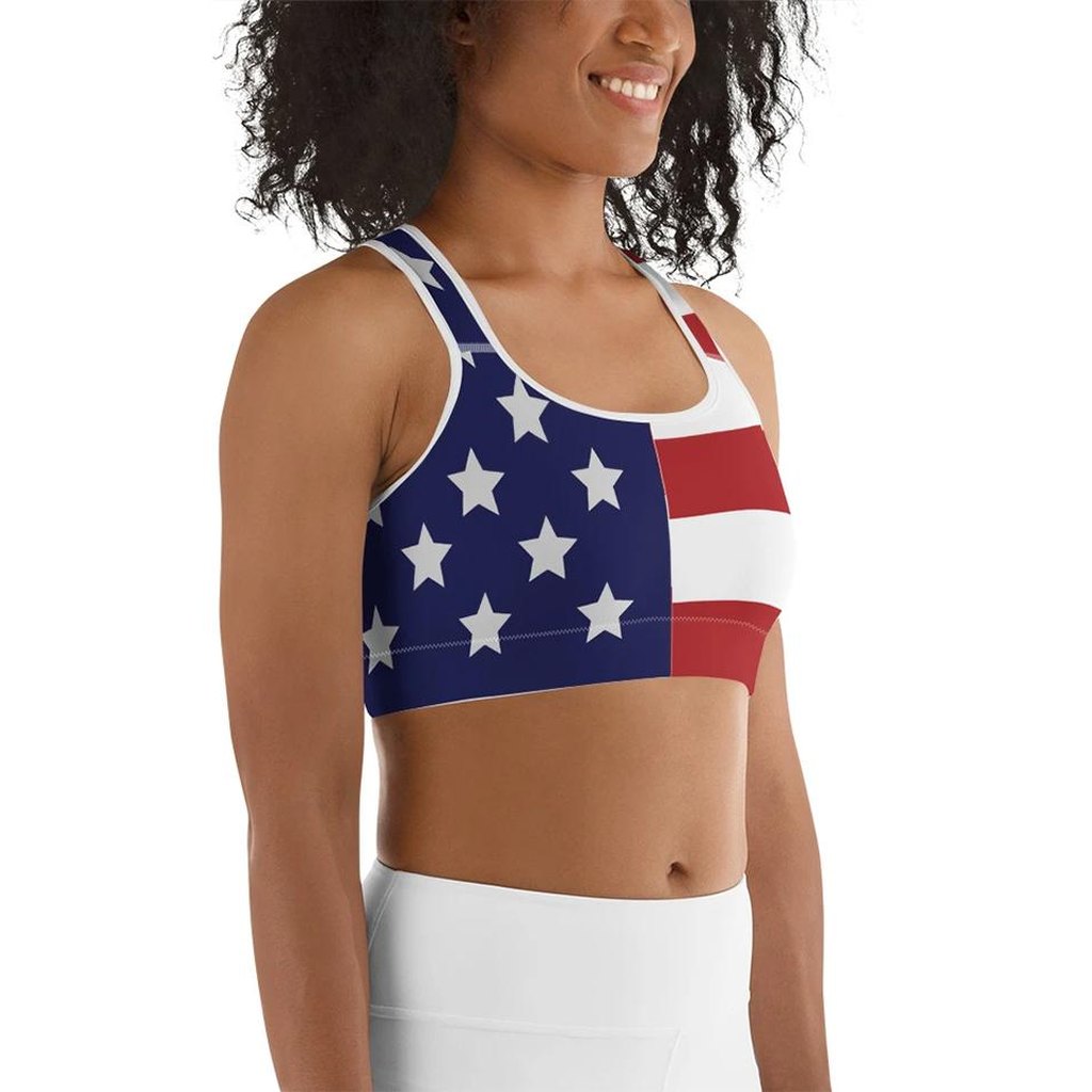 American Flag Sports Bra