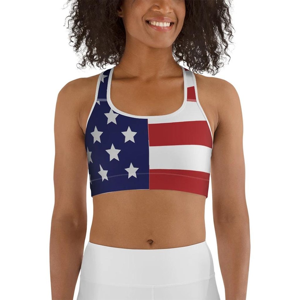 American Flag Sports Bra