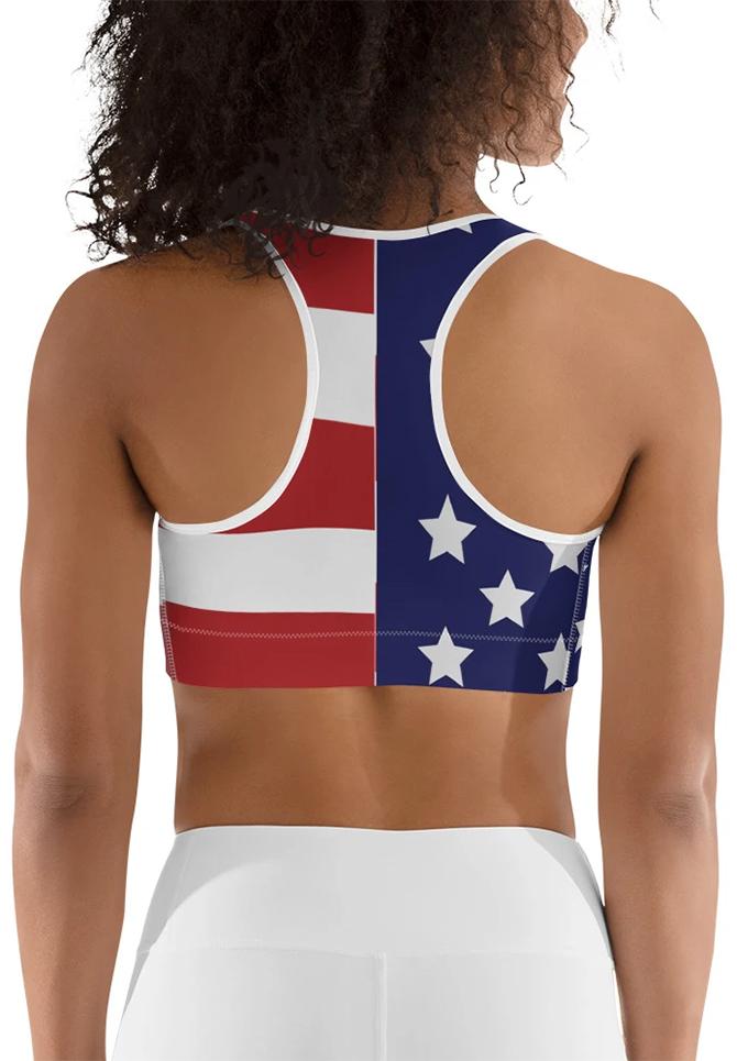 American Flag Sports Bra