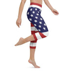 American Flag Yoga Capris