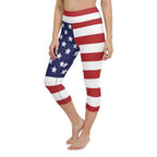 American Flag Yoga Capris