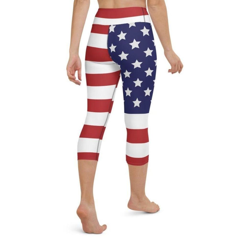 American Flag Yoga Capris
