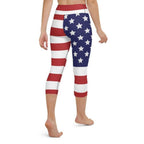 American Flag Yoga Capris