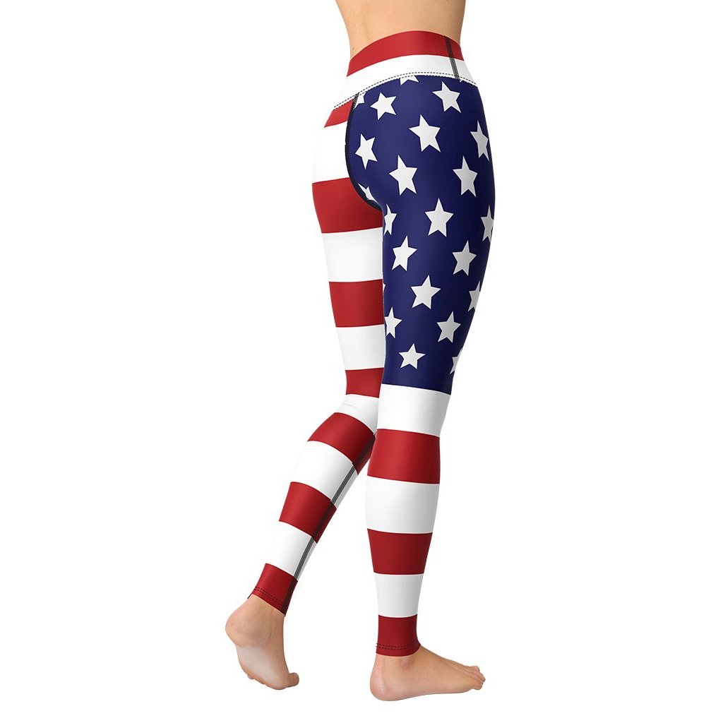 American Flag Yoga Leggings