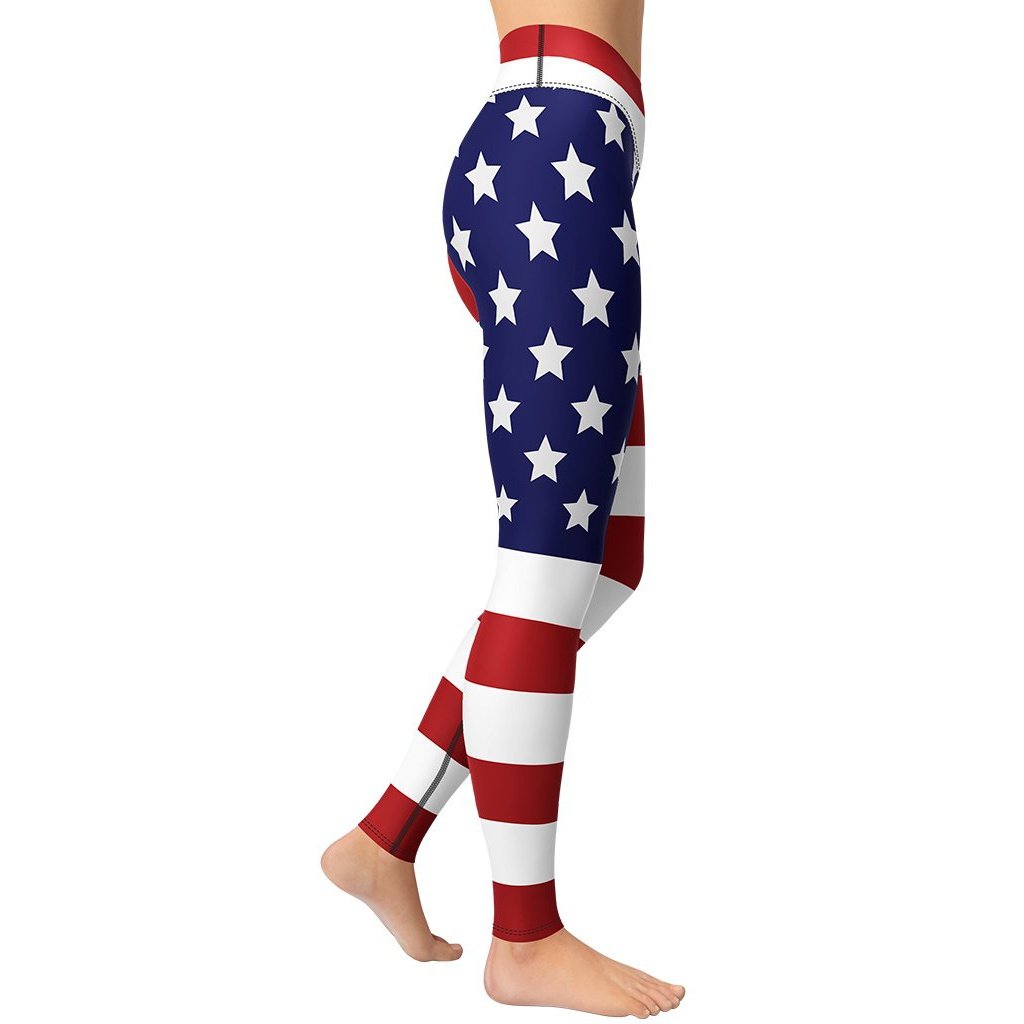 American Flag Yoga Leggings