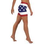 American Flag Yoga Shorts