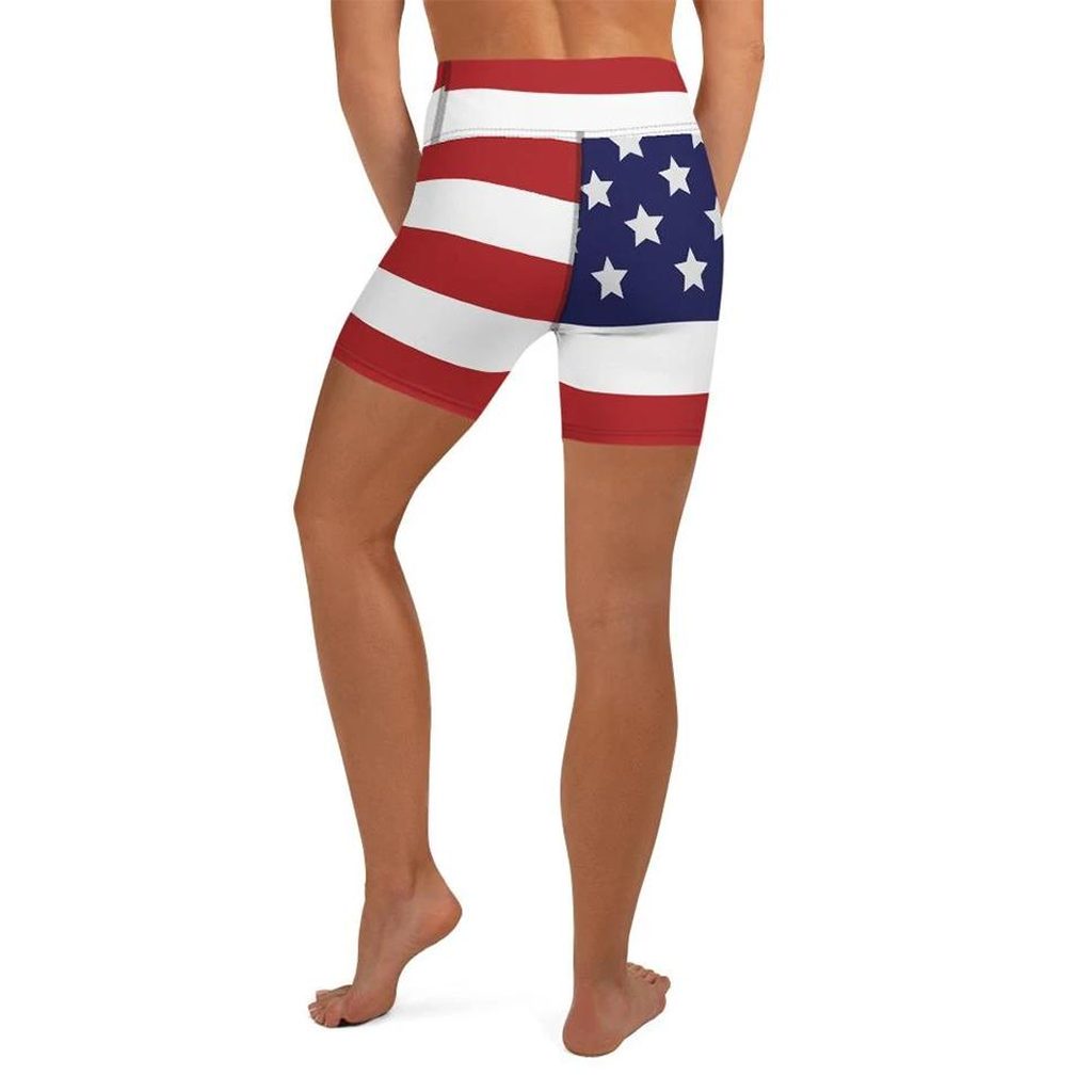American Flag Yoga Shorts
