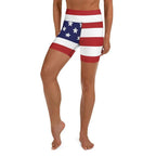 American Flag Yoga Shorts