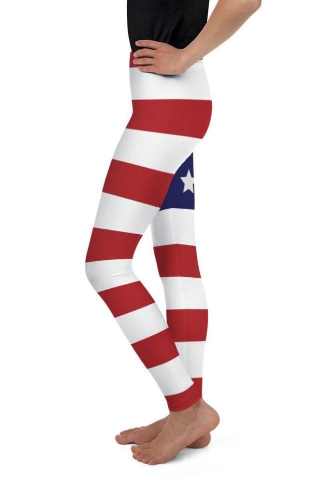 American Flag Youth Leggings