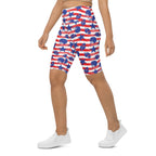 American Football Pattern Biker Shorts